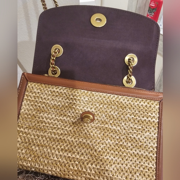 Rare Coach Parker Leather/Straw Bag! - Picture 12 of 17